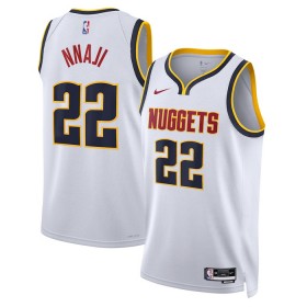 Camiseta Hombre NBA Denver Nuggets Zeke Nnaji 22 2022-23 Nike Association Edition Blanco Swingman
